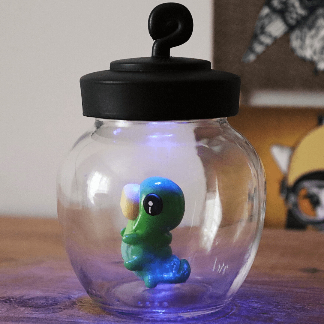 Hollow Knight Grub Figure in a Jar